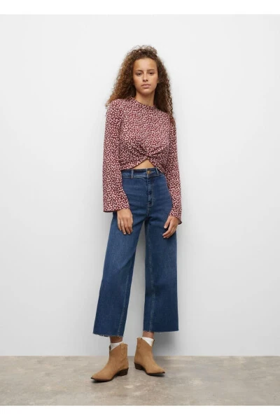 Knot Detail Flower Print Blouse - MANGO TEEN (1)