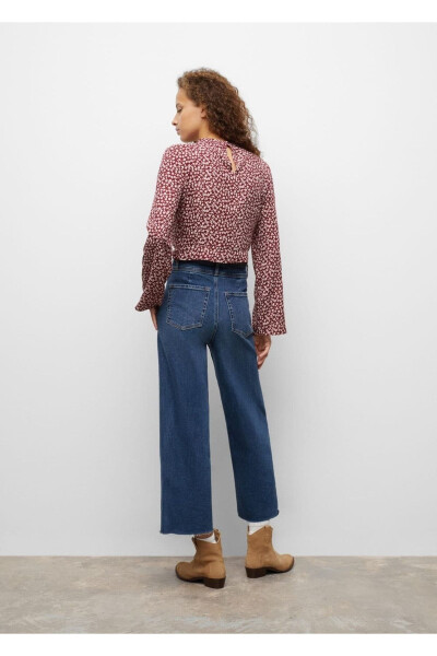 Knot Detail Flower Print Blouse - 4