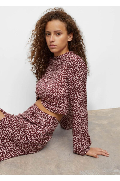 Knot Detail Flower Print Blouse - 7