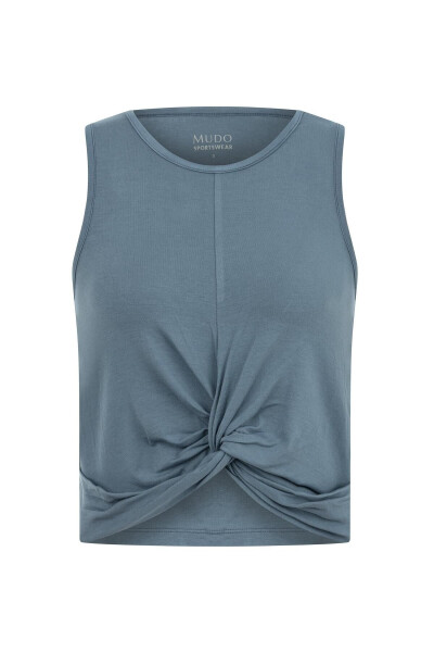 Knot Detail Sleeveless T-shirt - 6