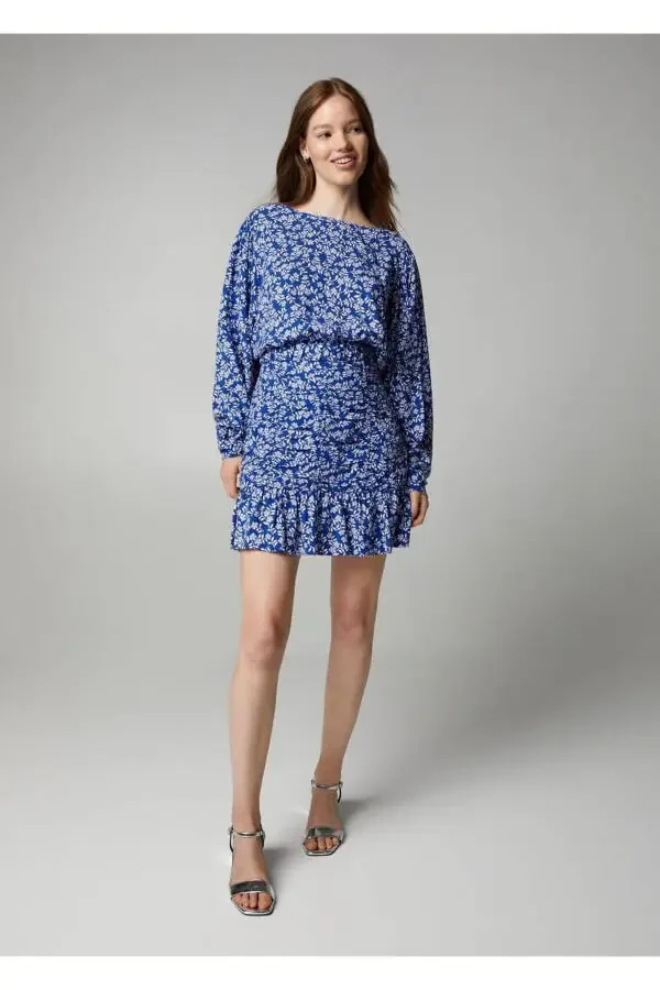 Knotted Detailed Patterned Blouse - 5