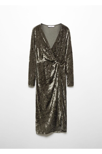 Knotted Velvet Dress - 3