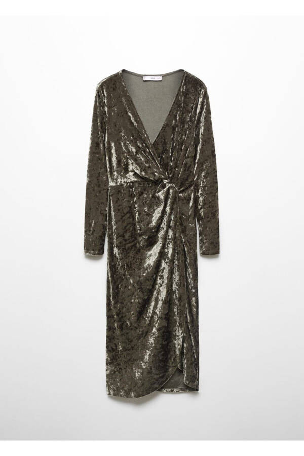 Knotted Velvet Dress - 3