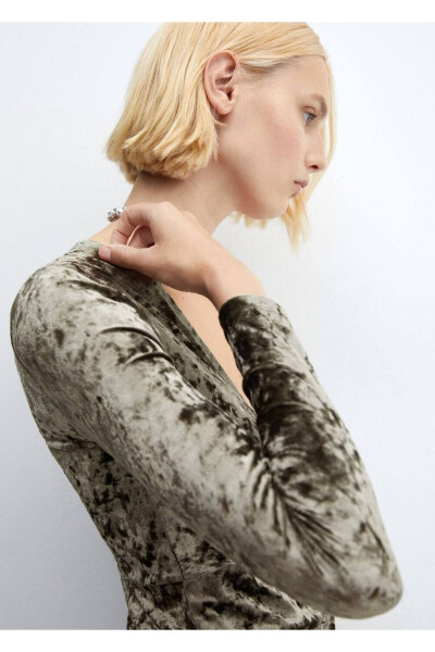 Knotted Velvet Dress - 6