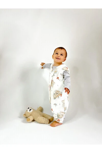 Koala Bolalar uchun uxlash xalati Organik paxtadan tikilgan yengsiz xalat Yangi yil qishki chaqaloq xalati - LAS VIVAS KIDS (1)