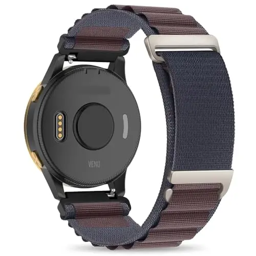 Koazon Alpine Loop Watch Band Garmin Forerunner 165/55/Vivoactive 5/6/3,20mm bilan mos keladi, 20mm yumshoq neylon nafas oladigan sozlanishi C-Hook sport tasmachasi Venu sq 2/Venu aksessuarlari erkaklar ayollar uchun - 1