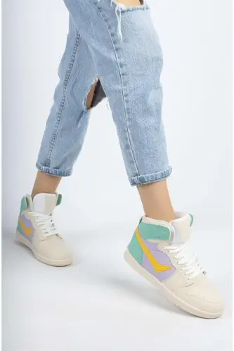 Kocamanlar 8070 Boğazlı Unisex Spor Ayakkabı BEJ - BEJ - 2