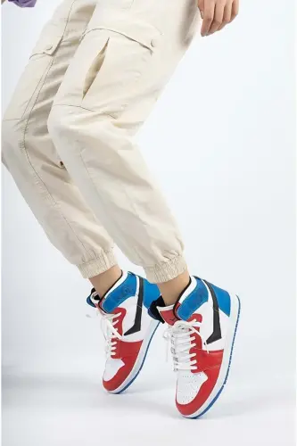 Kocamanlar 8070 Yuqori Oyoqli Unisex Sport Poyafzal QIZIL-KO'K - 3