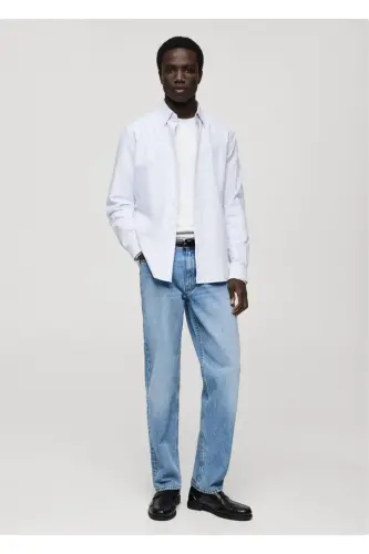 Kodak striped 100% cotton shirt-Blue - 10