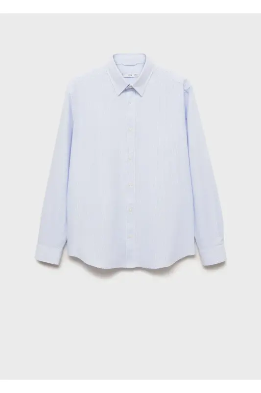 Kodak striped 100% cotton shirt-Blue - 11