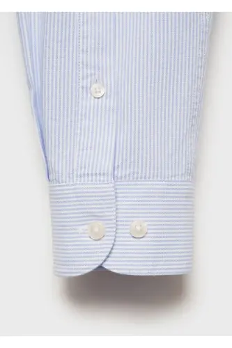 Kodak striped 100% cotton shirt-Blue - 16