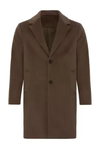 Кофе Текстурированное Мужское Пальто-Кофе - 6