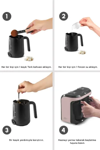 Кофемашина турецкая Hatır Hüp Düет Aroma İkili Rosegold на 10 чашек - Rosegold - 7