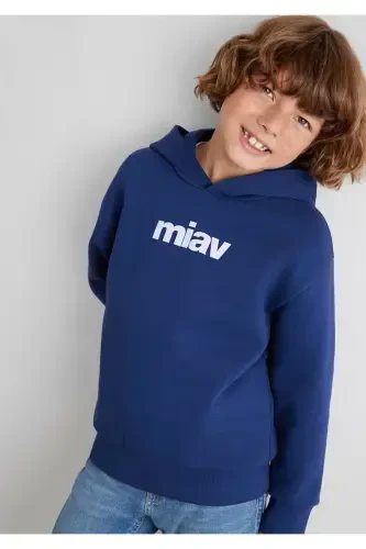 Кофта с капюшоном и принтом мяу 6S10028-70722 - 4