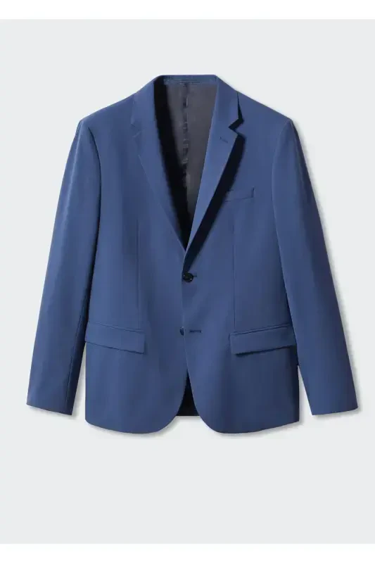 Ko'k Moviy Erkak Blazer 57040544-Ko'k Moviy2 - 3