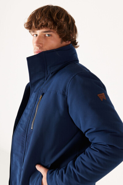 Ko'k rangli kaputli parka (oddiy kesim) - WRANGLER (1)