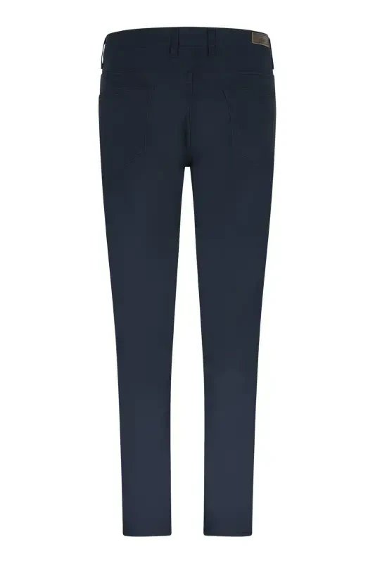 Ko'k Regular Fit 5 Cho'ntak Paxta Kanvas Shim - Ko'k - 2