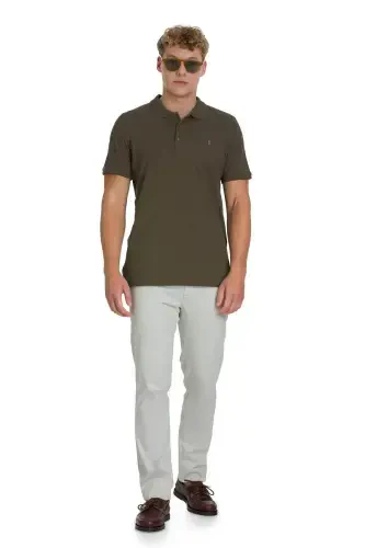 Koʻk Regular Fit Yon choʻntakli kanvas shim - Koʻk - HATEMOĞLU (1)