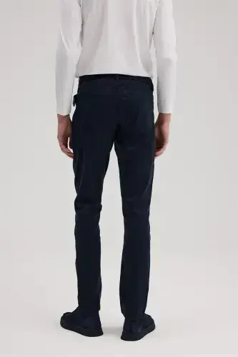 Ko'k Slim Fit Sport Kanvas Shim - 4