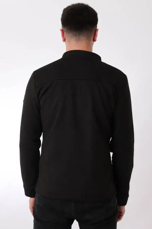 Ko'krak fermuarli Xakin yoqasi Suede mavsumiy palto PLDP 2981 - 6