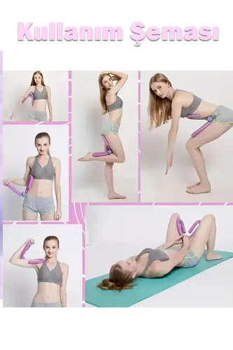 Kol bacak basen sıkılaştırma zayıflatma ve inceltme aleti fitness yoga pilates kelebek egzersiz alet-Mor - HSPORT (1)