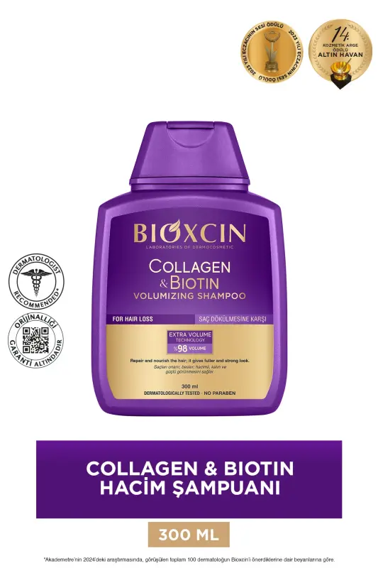 Collagen Biotin Hacim Şampuanı – Gür ve Dolgun Saçlar İçin 300 ml - 3