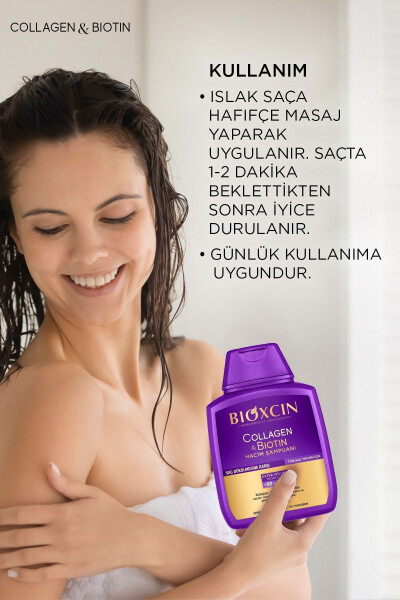 Kolajen & Biyotin Ekstra Hacim Şampuanı 300 Ml - Kolajen Biotin İnce Seyrek Saçlar - 23