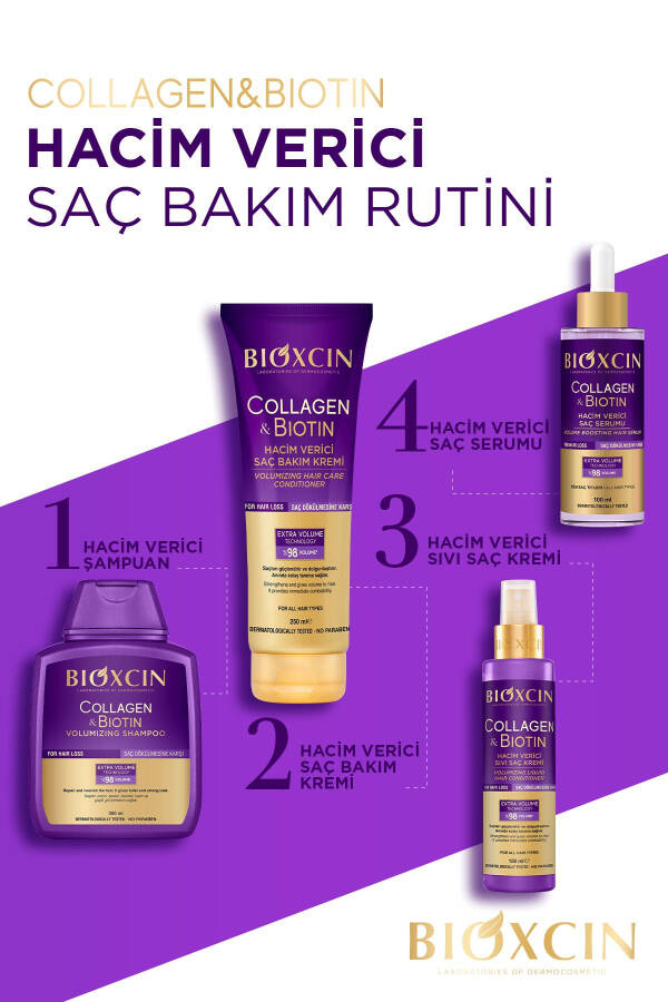 Kolajen & Biyotin Ekstra Hacim Şampuanı 300 Ml - Kolajen Biotin İnce Seyrek Saçlar - 7