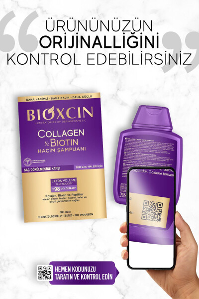 Kolajen & Biyotin Ekstra Hacim Şampuanı 300 Ml - Kolajen Biotin İnce Seyrek Saçlar - 10