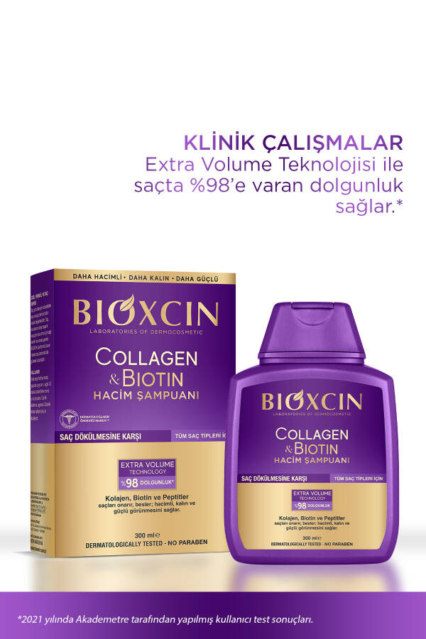 Kolajen & Biyotin Ekstra Hacim Şampuanı 300 Ml - Kolajen Biotin İnce Seyrek Saçlar - 33