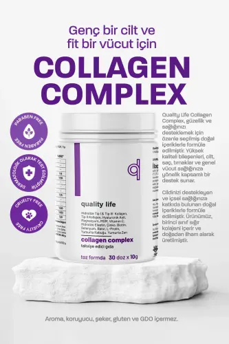 Kolajen Complex Saf Toz Tip1 Tip2 Tip3 Tip5 10 Hidrolize Collagen Peptit Collegen Colagen Kollagen - QUALITY LIFE (1)