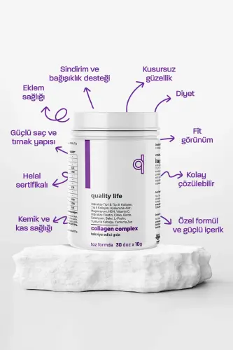 Kolajen Complex Saf Toz Tip1 Tip2 Tip3 Tip5 10 Hidrolize Collagen Peptit Collegen Colagen Kollagen - 3