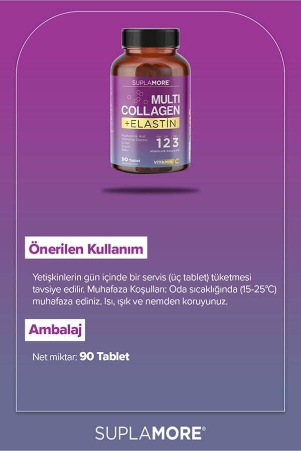 Kolajen Multi Kolajen & Elastin Tip1 Tip2 Tip3 Hidrolize Kolajen 90 Tablet - 9