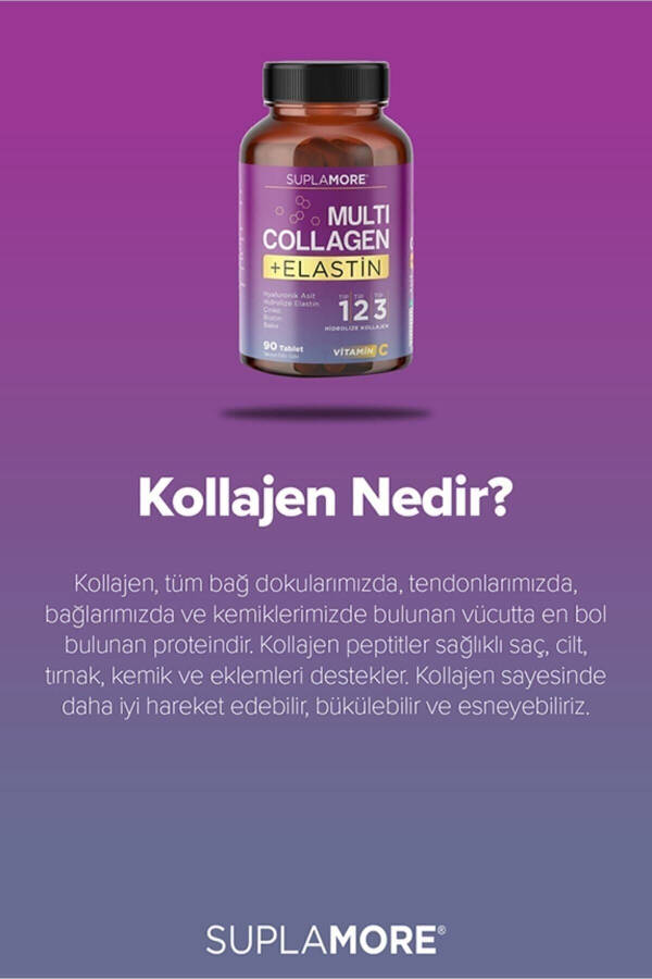 Kolajen Multi Kolajen & Elastin Tip1 Tip2 Tip3 Hidrolize Kolajen 90 Tablet - 11