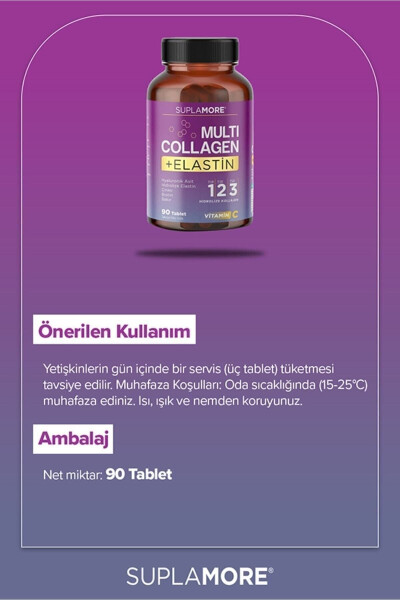 Kolajen Multi Kolajen & Elastin Tip1 Tip2 Tip3 Hidrolize Kolajen 90 Tablet - 3