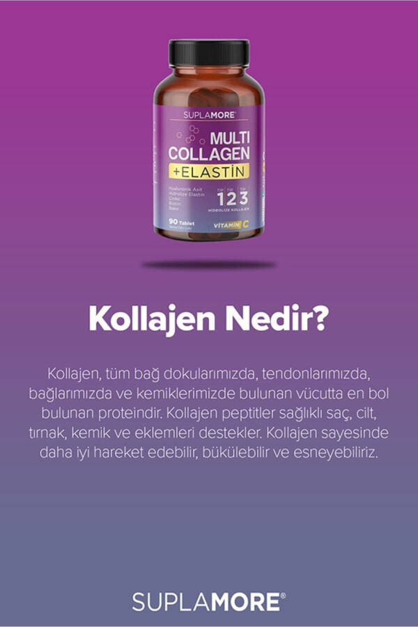 Kolajen Multi Kolajen & Elastin Tip1 Tip2 Tip3 Hidrolize Kolajen 90 Tablet - 18