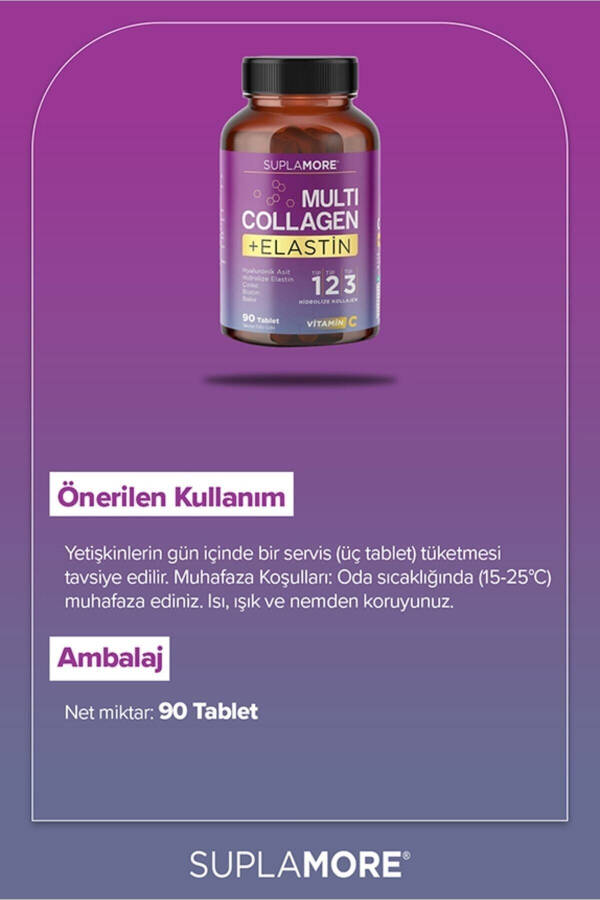 Kolajen Multi Kolajen & Elastin Tip1 Tip2 Tip3 Hidrolize Kolajen 90 Tablet - 19