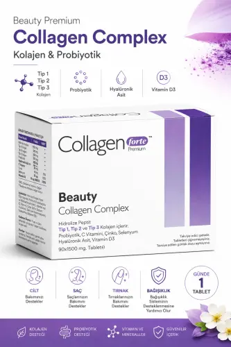 Beauty Collagen, Probiyotik & Multivitamin 1500mg X 90 Tablet - 6
