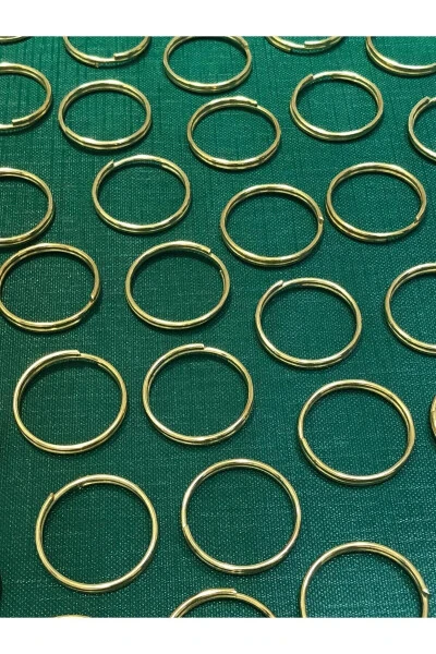 Кольцо для ключей 2,4 см Тонкое кольцо Желтый цвет (100 ШТ) Кольцо для ключей Круглое кольцо для ключей Макраме - 7