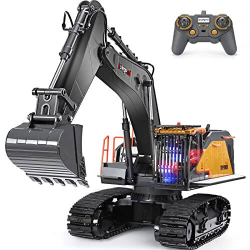 Kolegend 22 Kanallik RC Ekskavator Metall Kürek Mustaqil Qo'llar 1/14 Shkalali, Professional Masofadan Boshqariladigan Qurilish Transport Vositalari, Bolajonlar O'yinchoqlari 8+ Yoshli Bolalar Uchun Eng Yaxshi Sovg'a Kattalar - 1