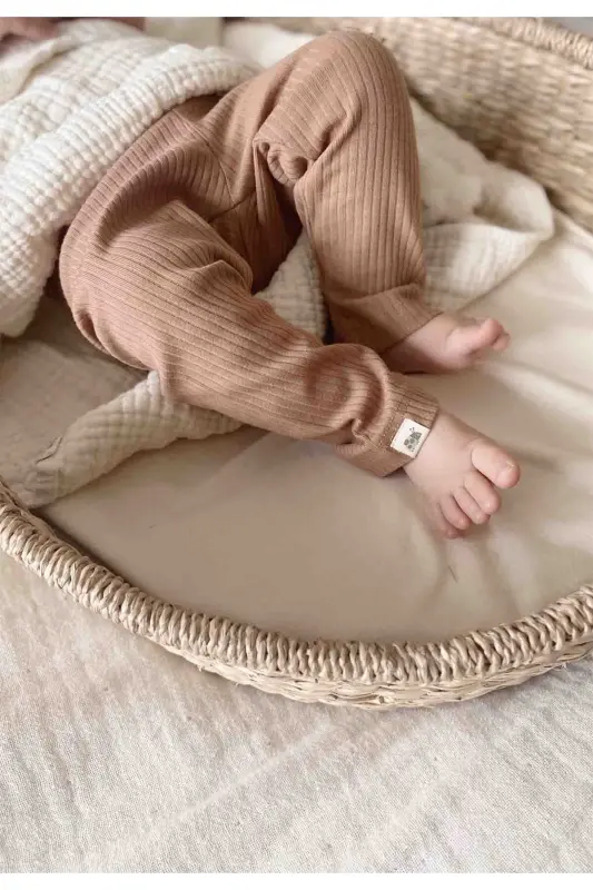 Колготки в рубчик 0-5 лет Коричневый - КОРИЧНЕВЫЙ - CIGIT