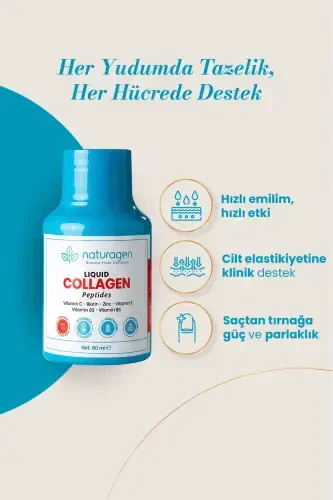 Kollagen Ananas Hidi Suyu Kollagen Shot 60 ml X12 dona Shisha Tip 1 & Tip 3 Gidrolangan Suyu Kollagen - NATURAGEN (1)