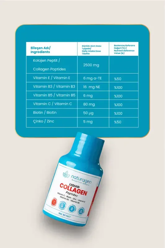 Kollagen Ananas Hidi Suyu Kollagen Shot 60 ml X12 dona Shisha Tip 1 & Tip 3 Gidrolangan Suyu Kollagen - 5
