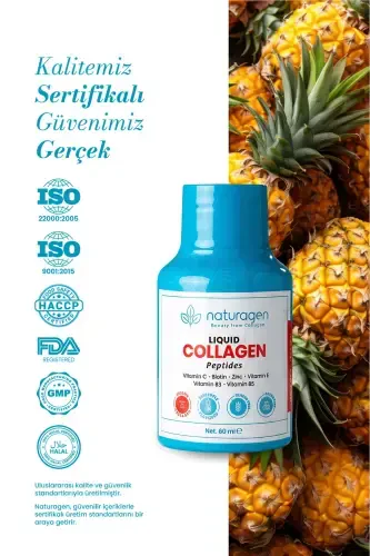 Kollagen Ananas Hidi Suyu Kollagen Shot 60 ml X12 dona Shisha Tip 1 & Tip 3 Gidrolangan Suyu Kollagen - 7