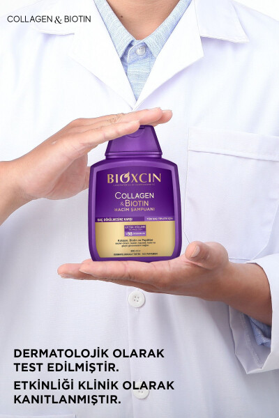 Kollagen & Biotin Ekstra Hajm Shampo 300 Ml - Kollagen Biotin Yupqa Yengil Sochlar Uchun - 7