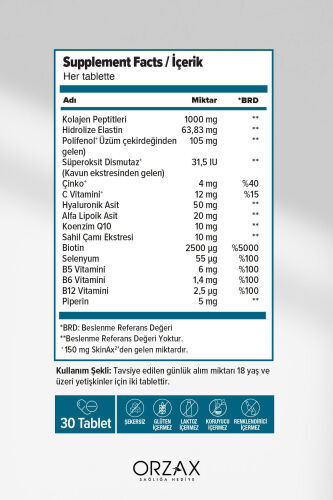 Kollagen Go'zallik Elastin 30 Tablet - DAY2DAY (1)