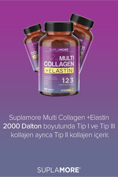 Kollagen Multi Kollagen & Elastin Tip1 Tip2 Tip3 Gidrolizovani Kollagen 90 Tablet - 16