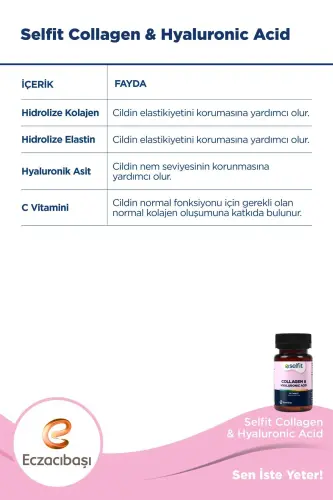 Kollagen va Giyalyuronik Kislota 30 Tablet - 7