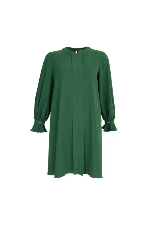 Kolları İşleme Detaylı Tunik-Yeşil - 1