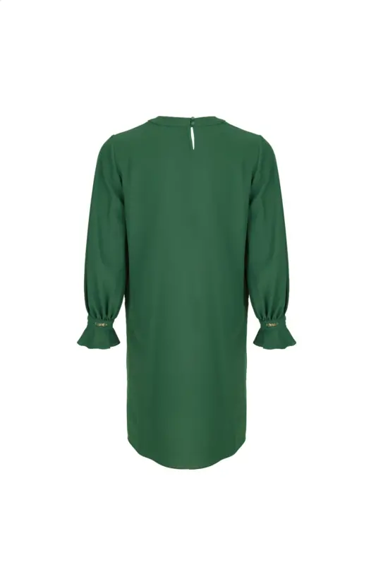 Kolları İşleme Detaylı Tunik-Yeşil - 3